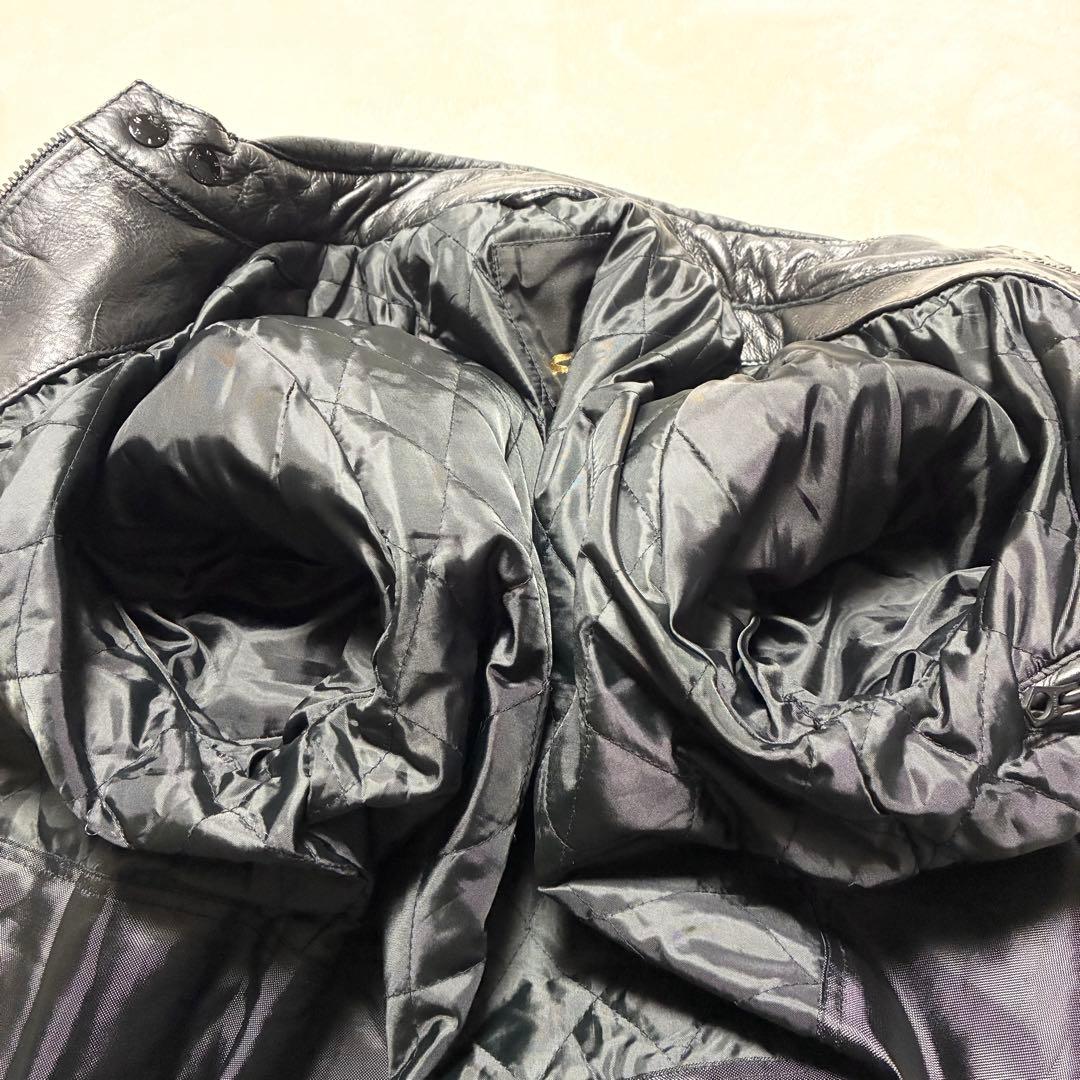 【美品】DENHAM☆レザージャケット☆牛革☆ブラック☆Mサイズ☆