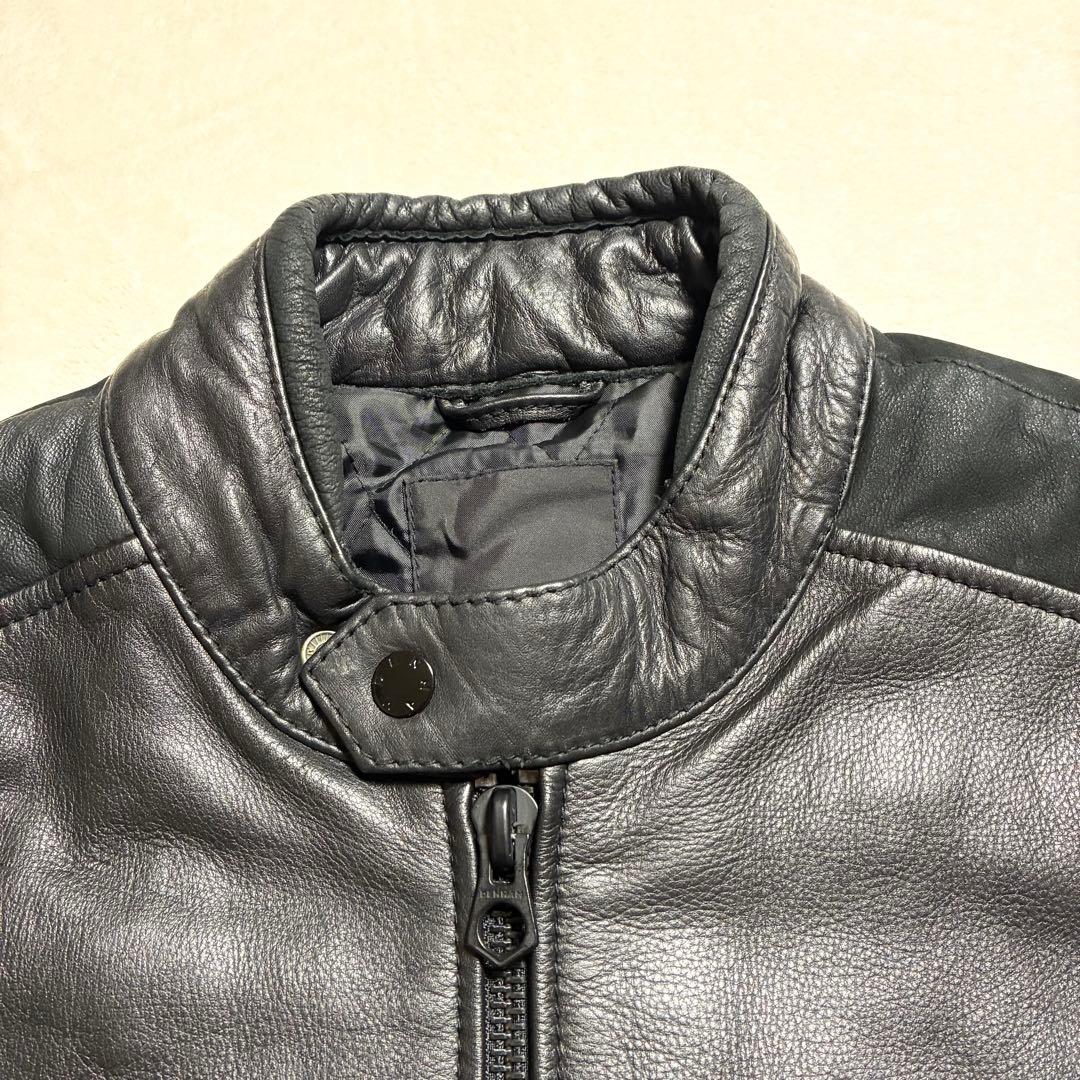 【美品】DENHAM☆レザージャケット☆牛革☆ブラック☆Mサイズ☆