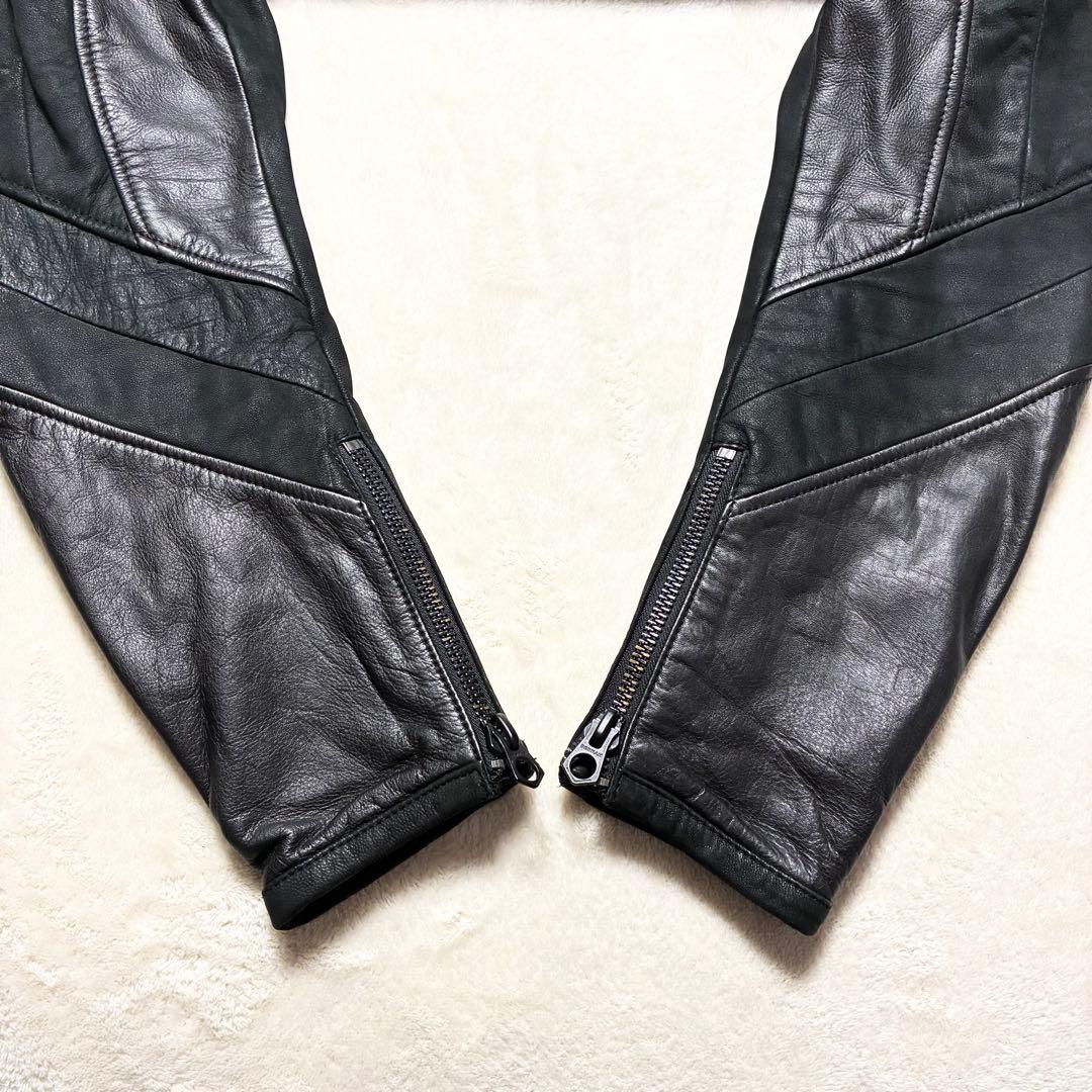 【美品】DENHAM☆レザージャケット☆牛革☆ブラック☆Mサイズ☆