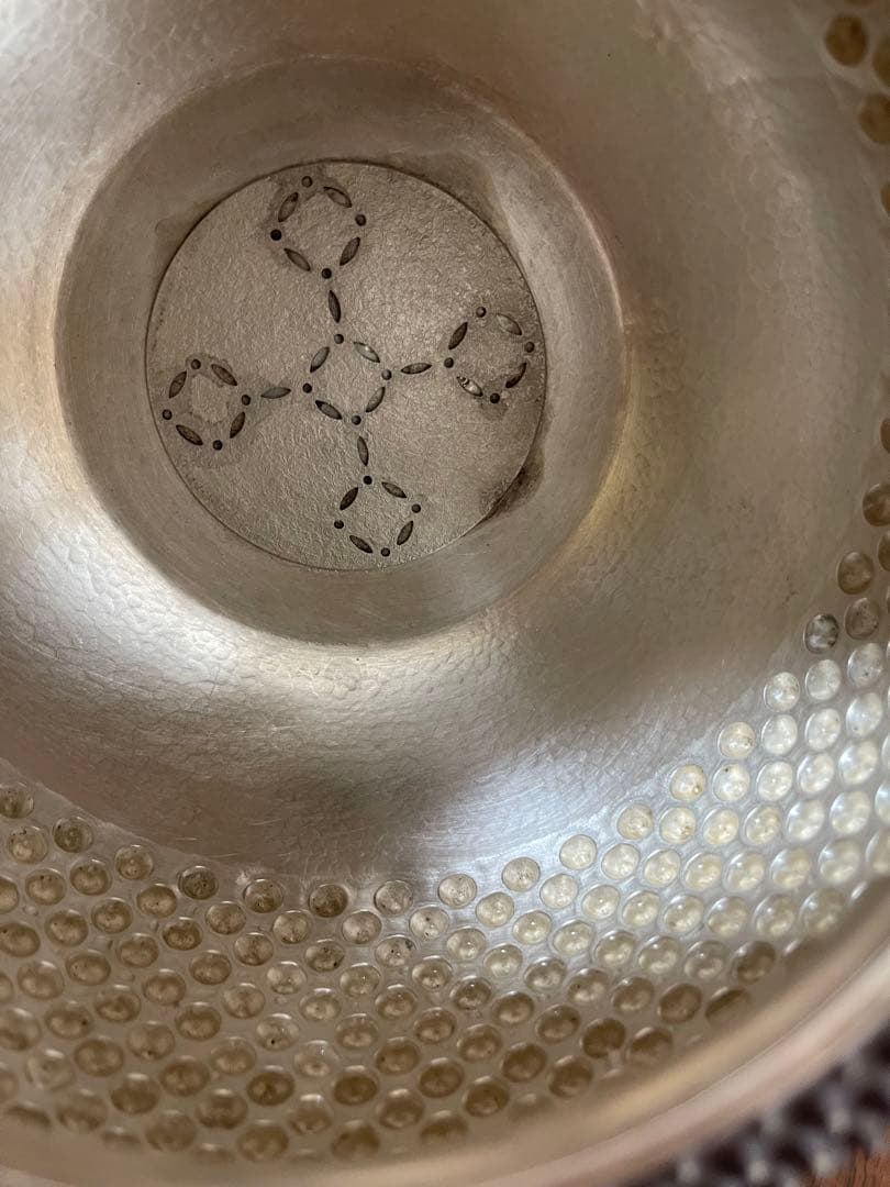 銀瓶　純銀　あられ　木箱付き　652g 骨董古美術