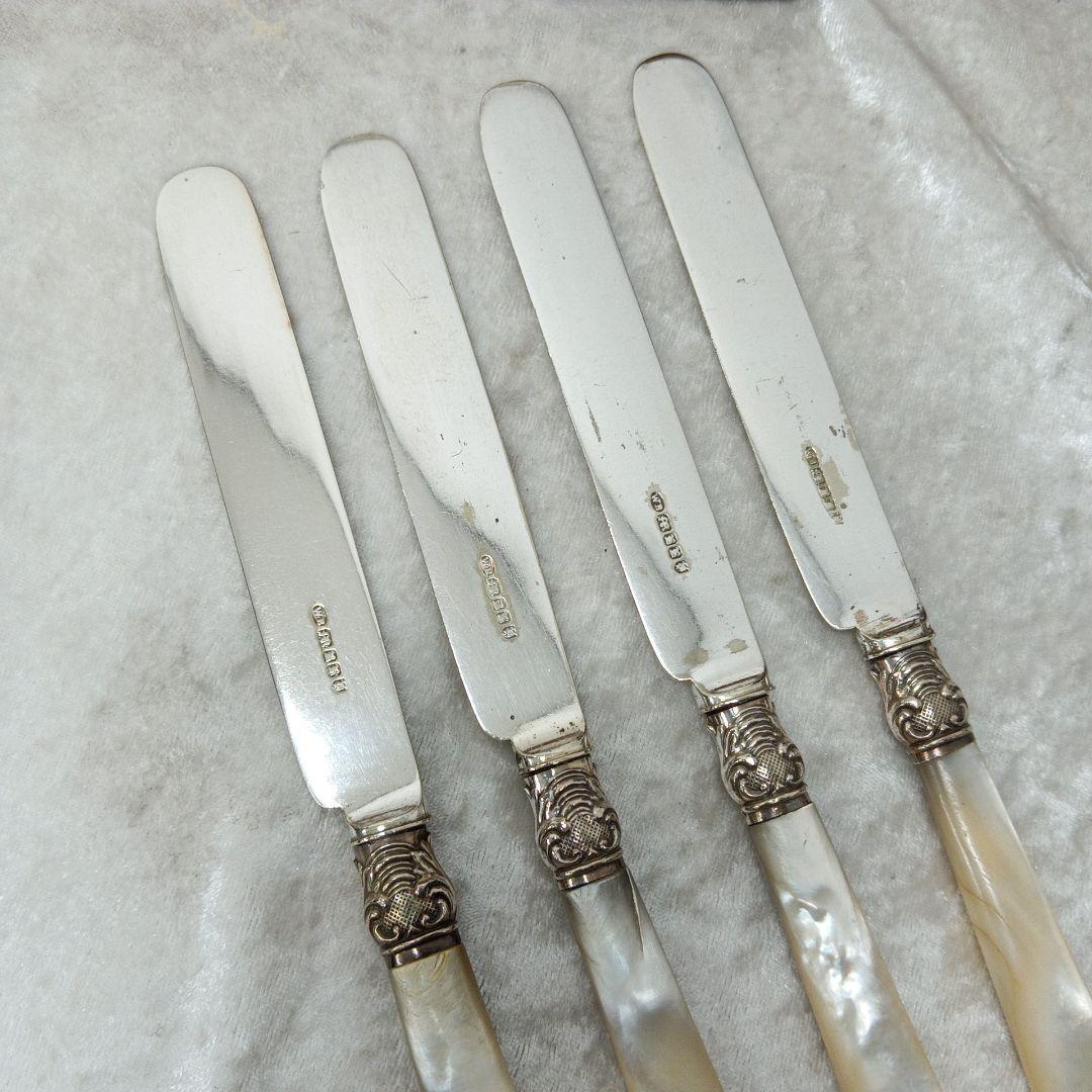 英国 白蝶貝 カトラリーセット ナイフ フォーク 24本 マザーオブパール