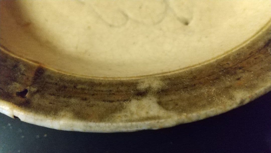 骨董 明治の酒津焼　秋草芒に虫の図　丸皿四枚！渋い