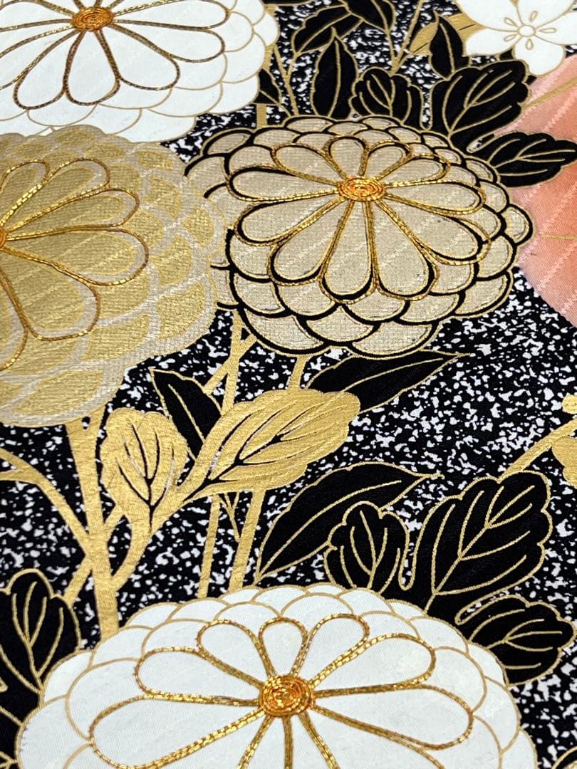 訳あり特価　振り袖　フルセット　金彩加工　刺繍入り　たたき染め　箔難あり626