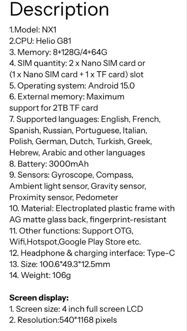 【新品未開封】BLUEFOX NX1 RAM 8GB ROM 128GBブラック