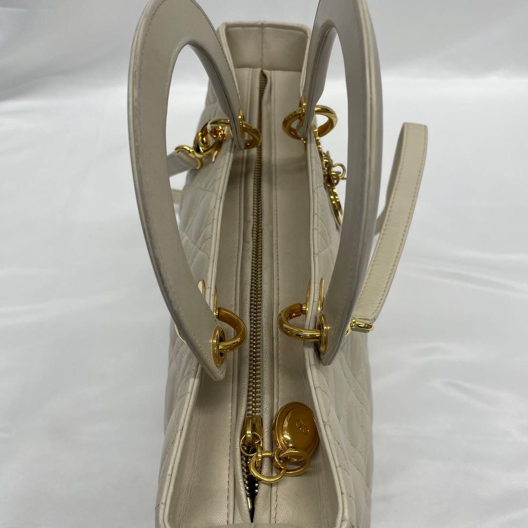 美品✨Dior レディディオール 2way ハンドバッグ ホワイト アイボリー