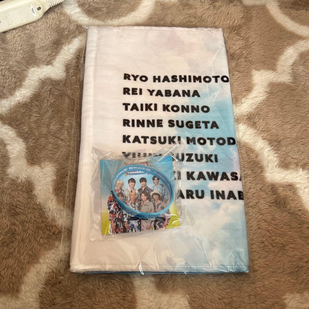 B&ZAI ばんざいとなつやすみ フェイスタオル タオル ラバーバンド バンド