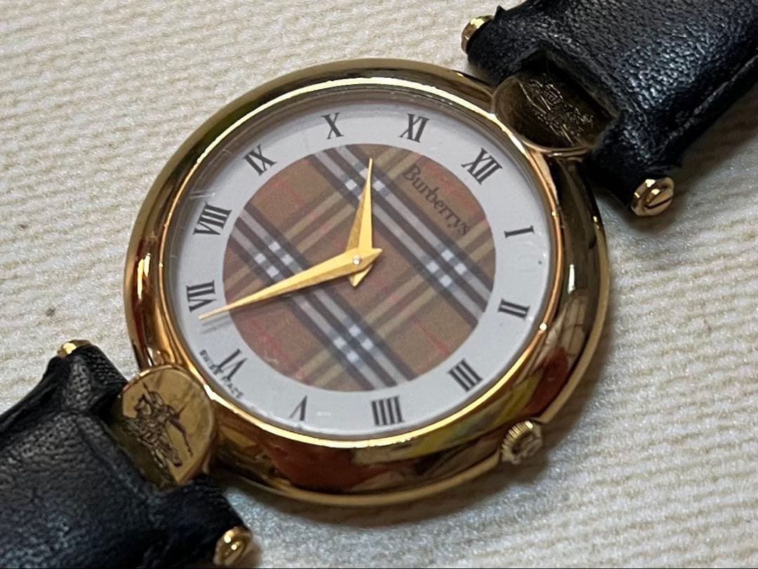 稼働品です☺︎BURBERRY/バーバリーノバチェッククォーツメンズウォッチ