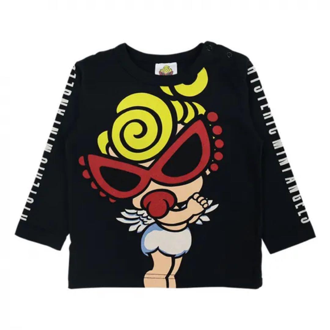 MY FIRST HYSTERIC ANGEL MINI 羽付き長袖Tシャツ　黒