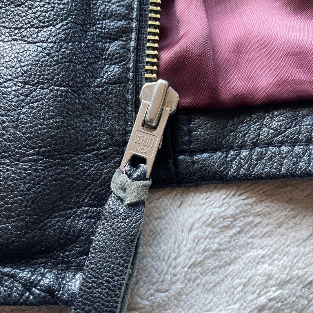 美品　Schott ソリッドクラシックレーサー シングルライダースジャケット