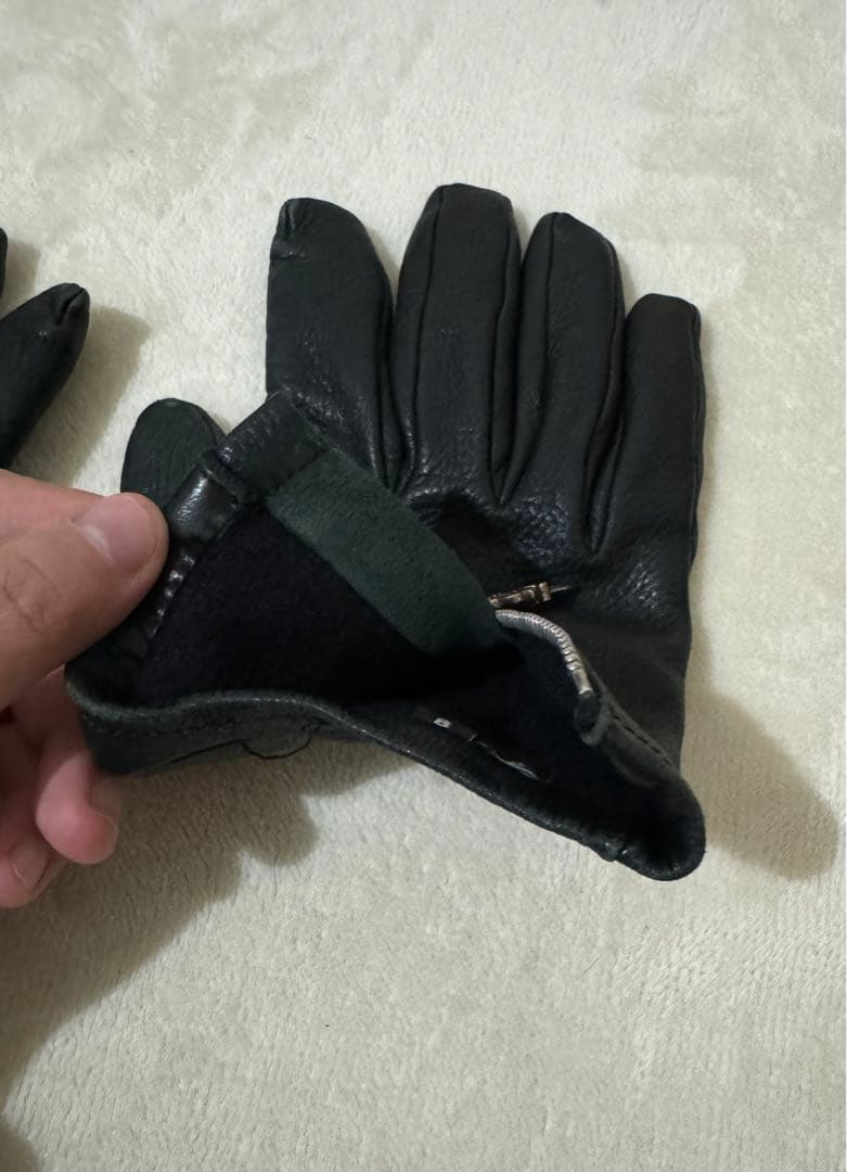 CHROME HEARTS クロムハーツDAGGERレザー 手袋　グローブ