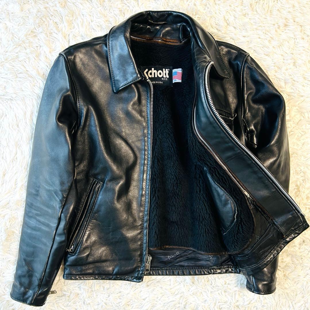 Schott ショット 642 36 ボアライナー付き ライダースジャケット