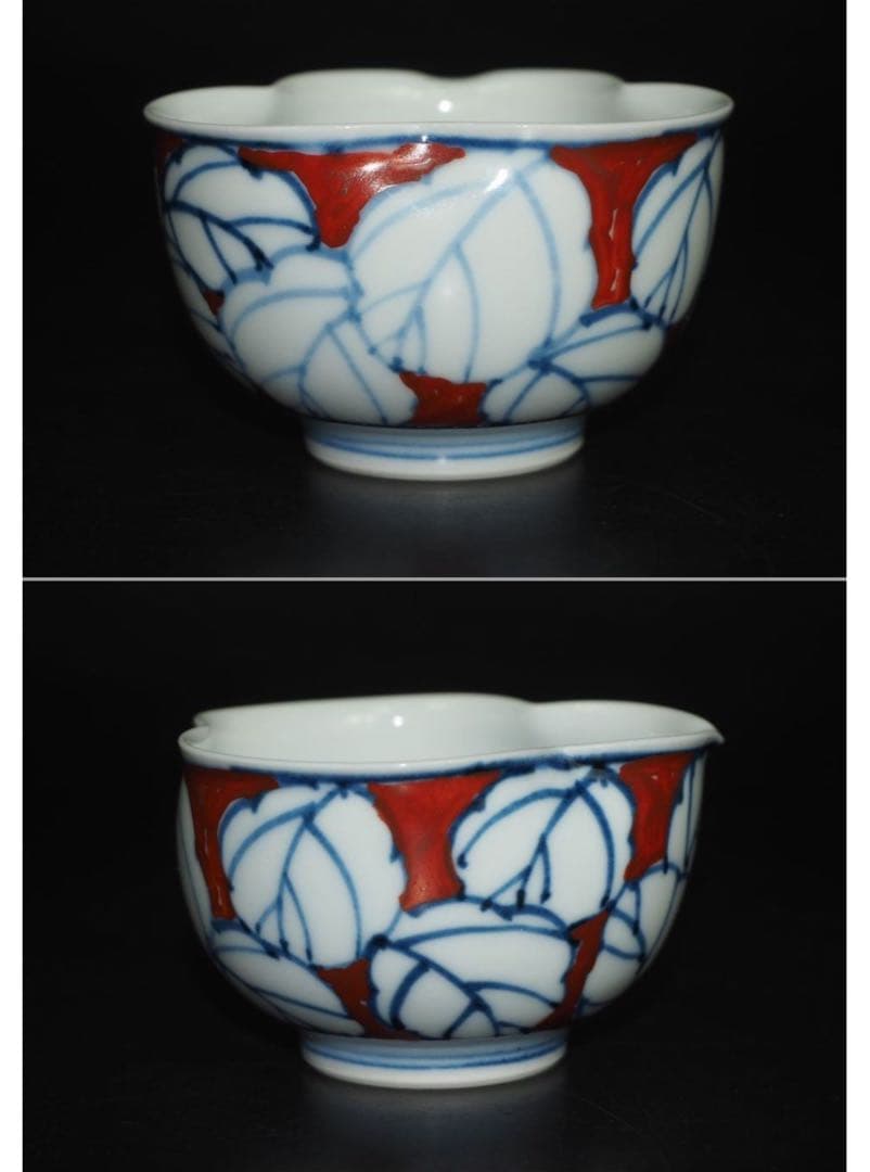 送料無料 京焼　七甫造　色絵青花玉露茶器揃　小振り・手描き・精巧作り　煎茶道具