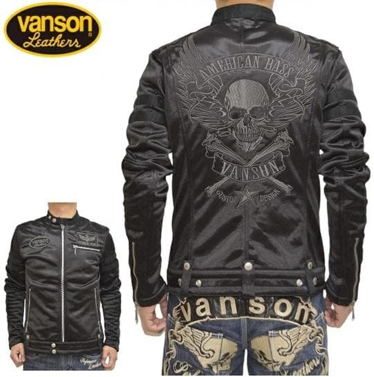 VANSON AMERICAN BASS別注シングル ライダース ジャケットＸＬ