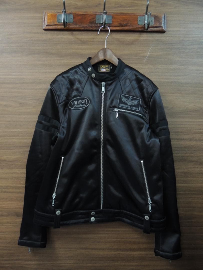 VANSON AMERICAN BASS別注シングル ライダース ジャケットＸＬ