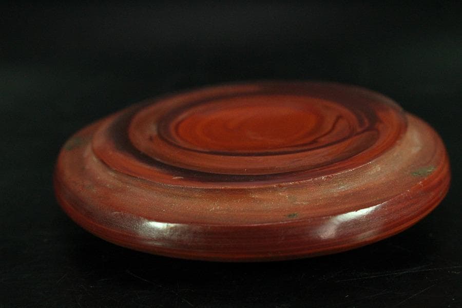 中国美術 乾隆 硝子 蓋物 高9cm(K-XA693)