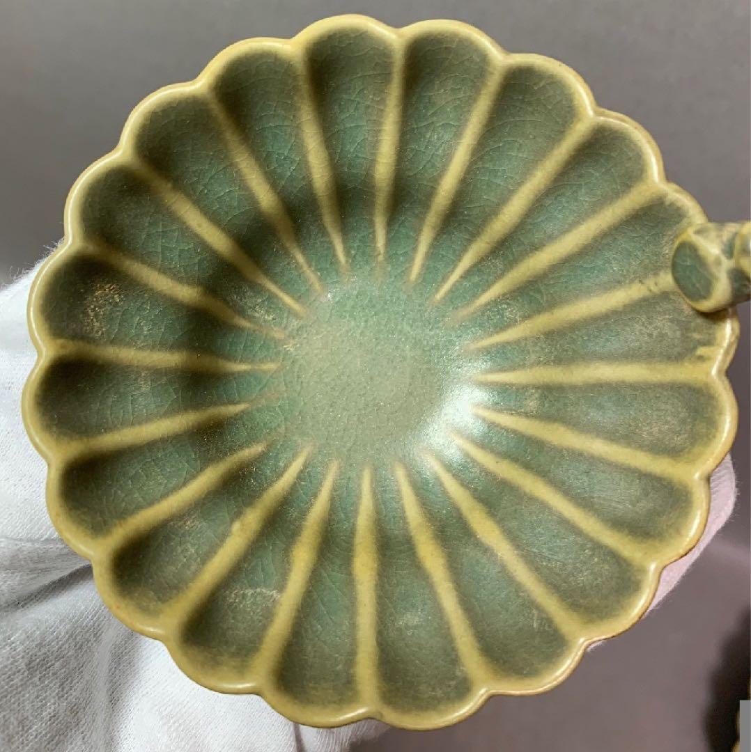 中国 菊形托付　手付菊形碗　f2221208