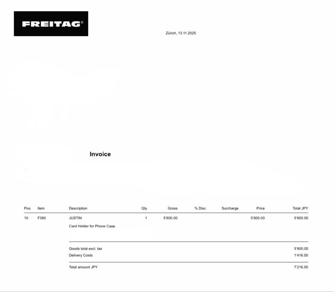 FREITAG iPhoneケース カードポケット付き　フライターグ