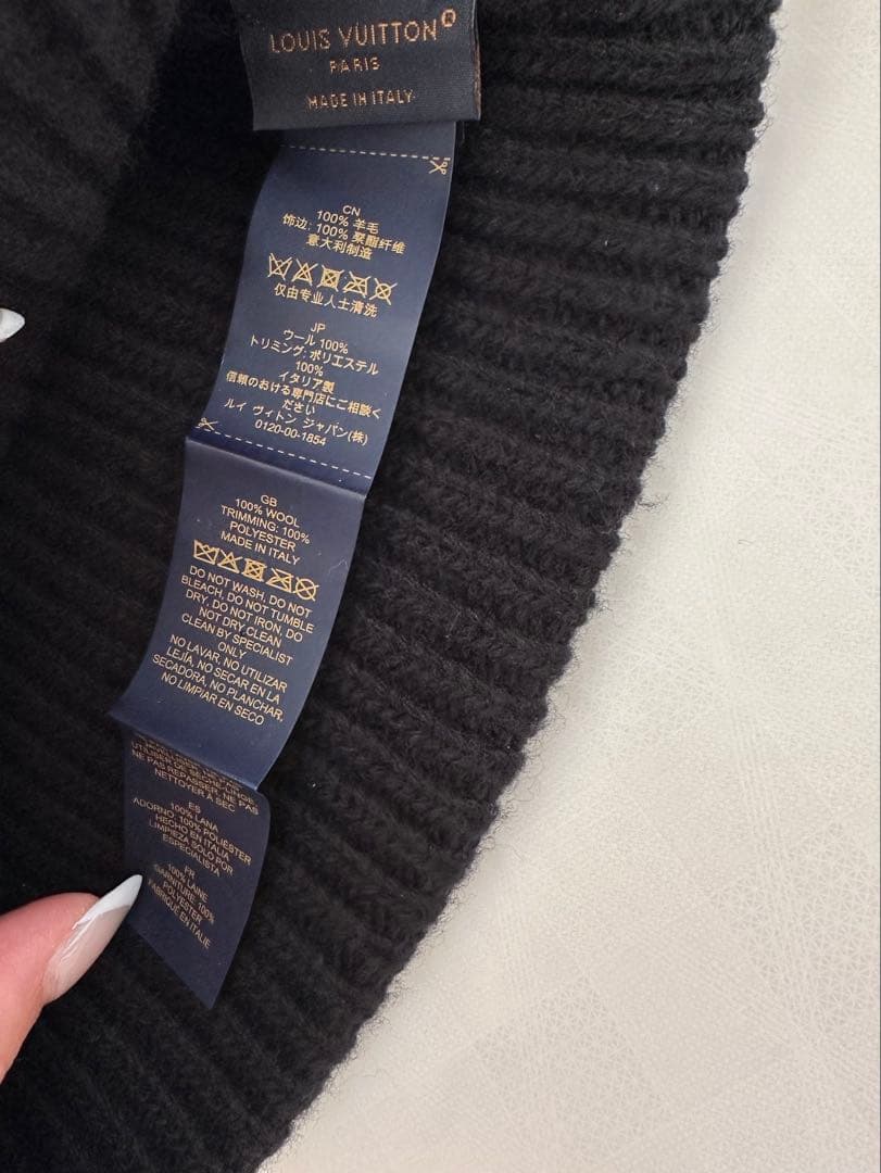 ルイヴィトン ニット帽 ブラック