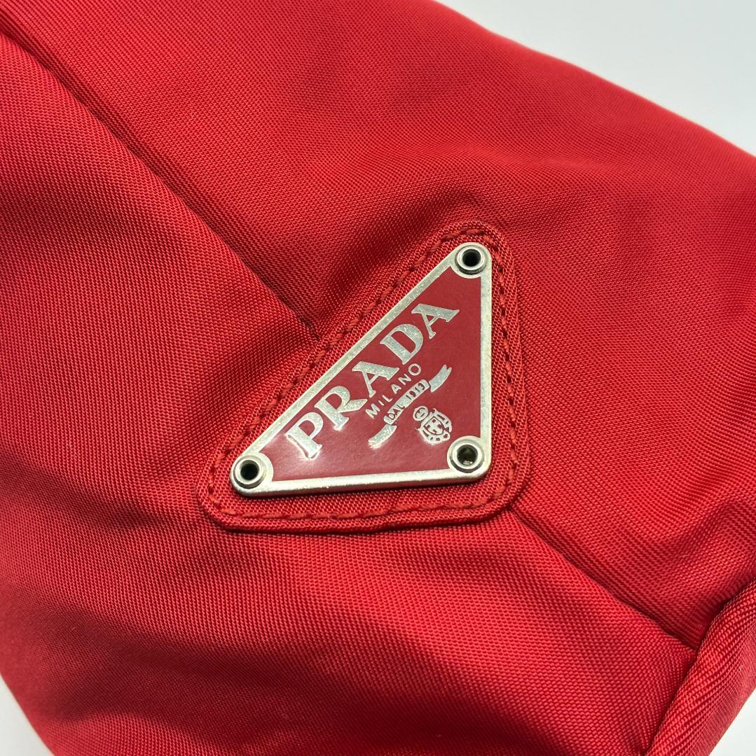 PRADA プラダ ナイロン ハンドバッグ 赤 レッド A1355A1