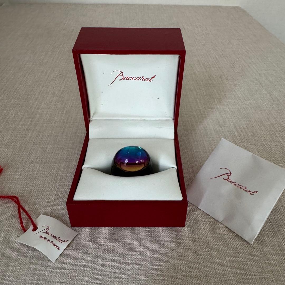 【新品未使用】バカラ タンゴ スカラベブルー クリスタル リング 9号