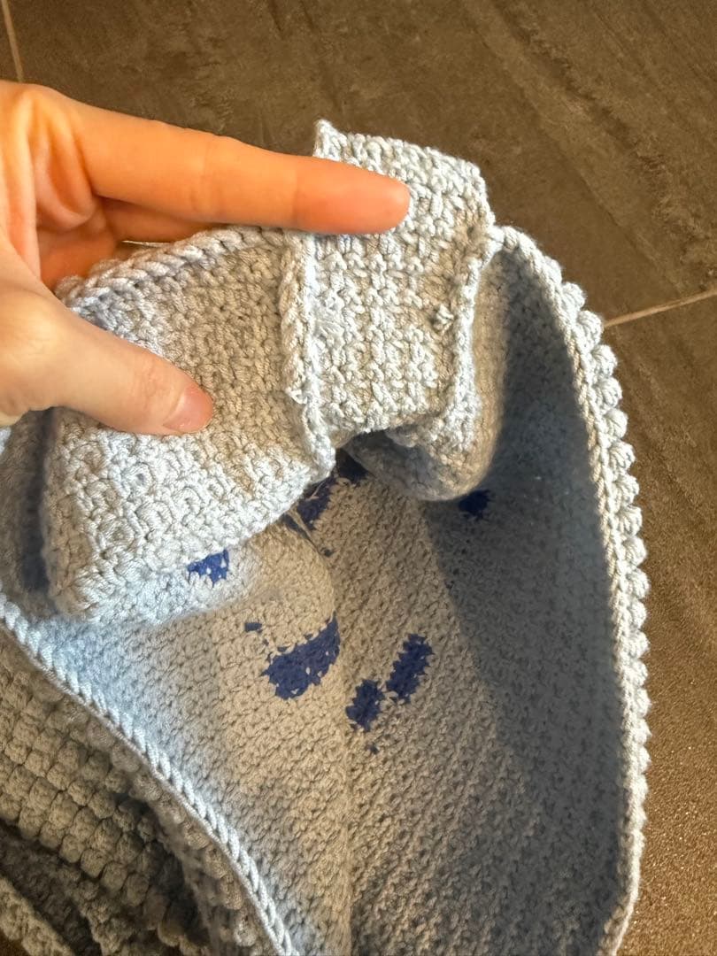 super junior ハンドメイド　編み物　ショルダーバッグ