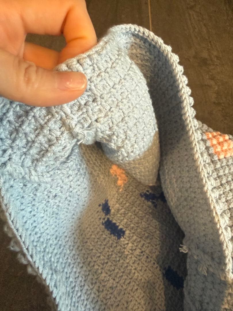 super junior ハンドメイド　編み物　ショルダーバッグ