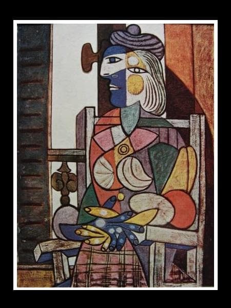 パブロ・ピカソ、女性、希少限定画集画、状態良好、新品額装付