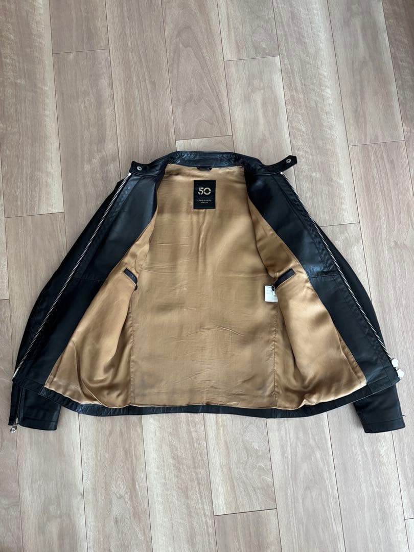 CINQUANTAシングルライダースジャケット