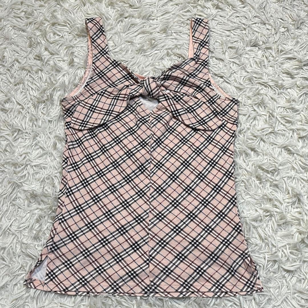 BURBERRY バーバリー　ノバチェック　リボン　タンクトップ　キャミ