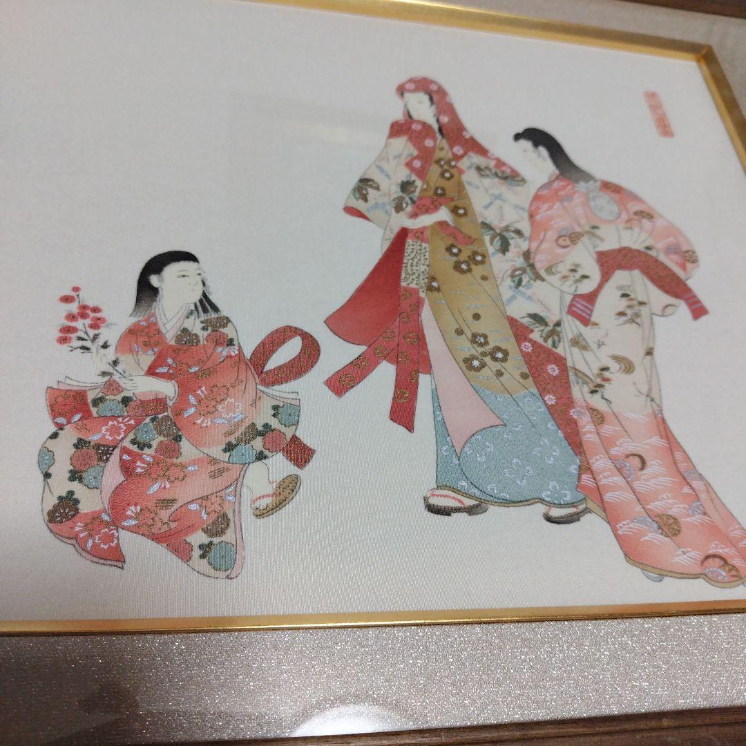 美人絵 額 元禄　見返り