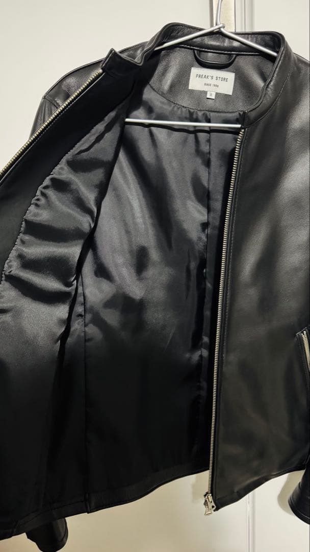 フリークスストア ラムレザー シングルライダースジャケット ブルゾン S メンズ