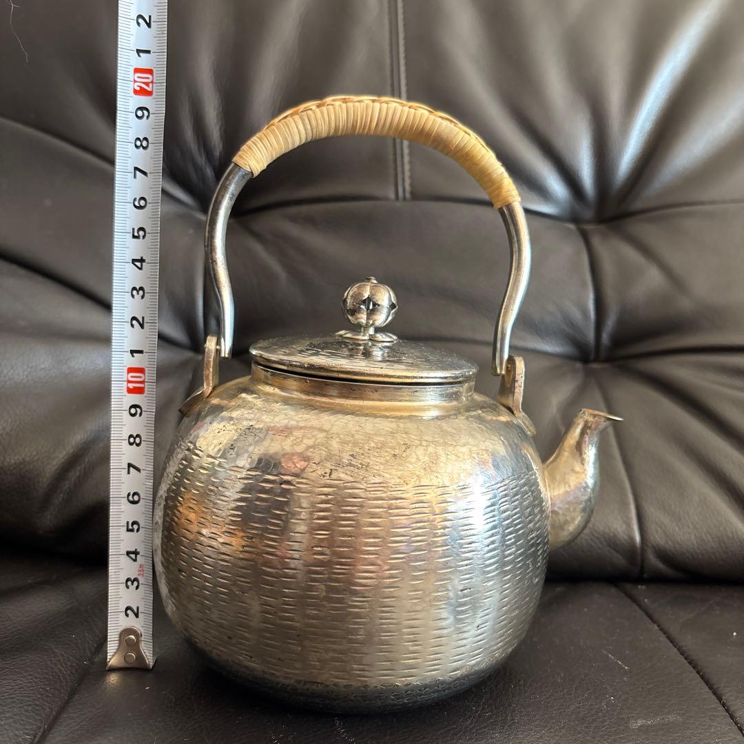 銀瓶　秀夆堂造