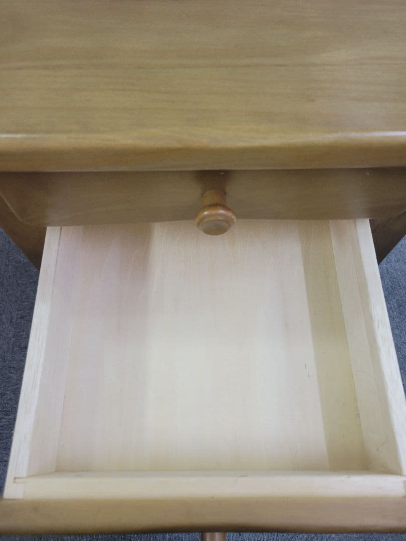 カリモク　Karimoku　電話台　FAX台　花台　二段引き出し