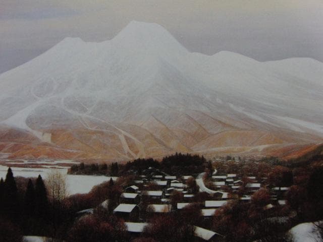 村山孝夫、北信濃、希少な画集より、新品高級額・額装付