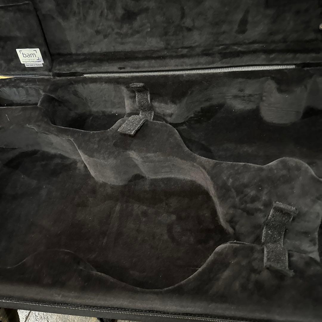 bam ヴァイオリン　ヴィオラ　ダブルケース 黒　ショルダーベルト付き