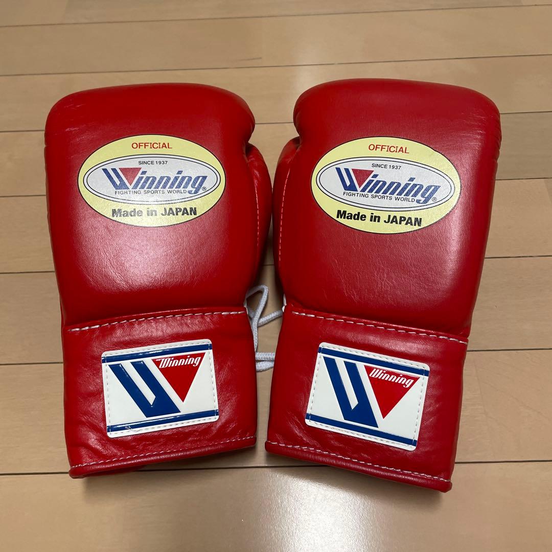 新品即日発送 ウイニング 8オンスグローブ レッド 牛皮革製 MS-200