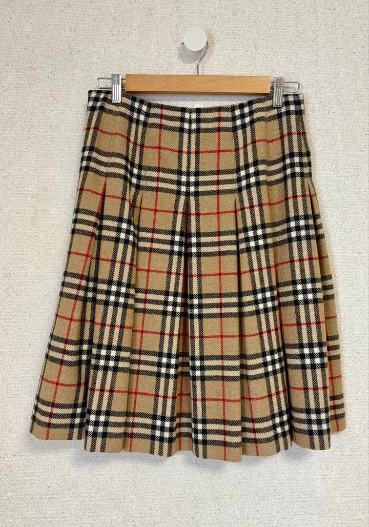 バーバリー　BURBERRY　LONDON アルパカスカート　ノバチェック　40