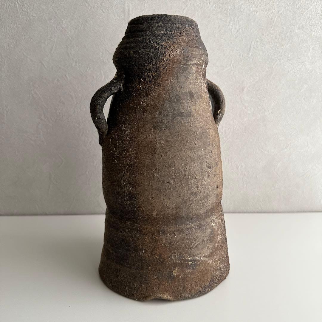 横山伸一 備前 花器 花入 共箱