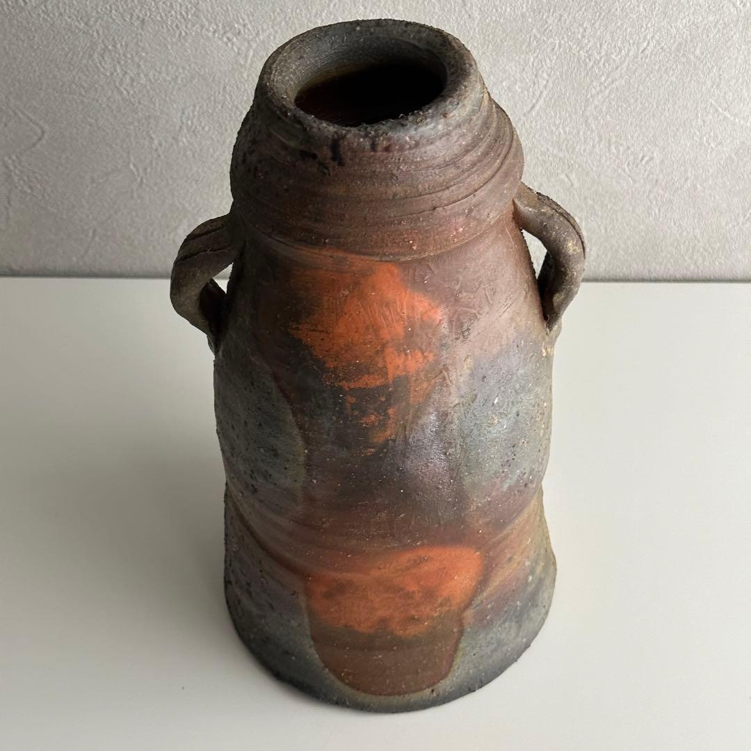 横山伸一 備前 花器 花入 共箱