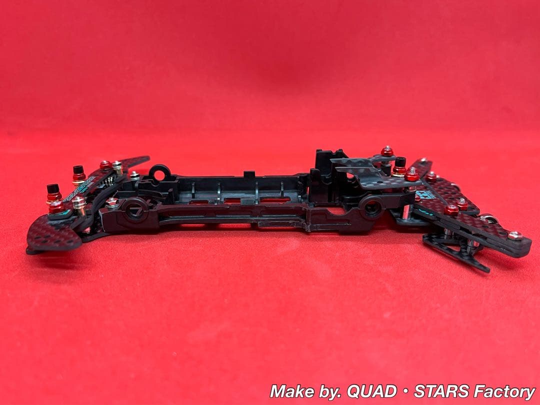 【ミニ四駆・S2用】2軸ATピボット＋1軸アンカー＋リヤスキッド＋モーター押さえ