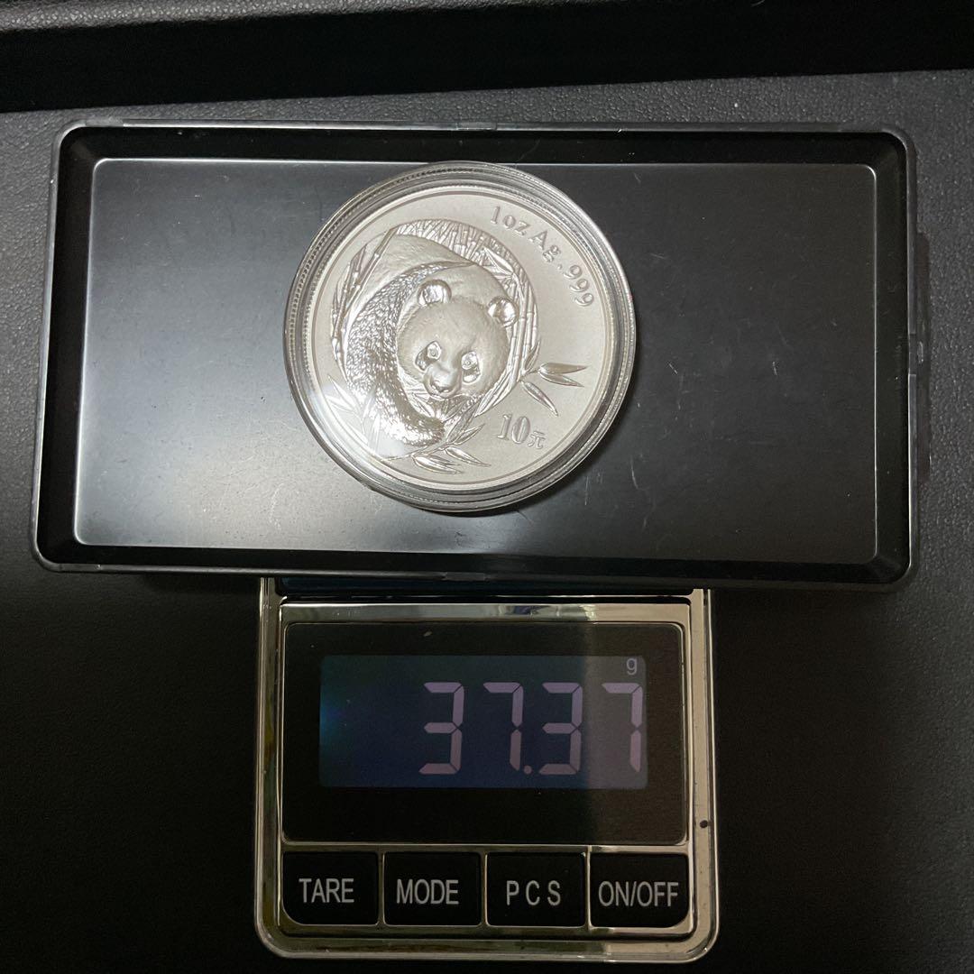 C588 パンダ銀貨 10元 ケース込み　37.37g 999純銀