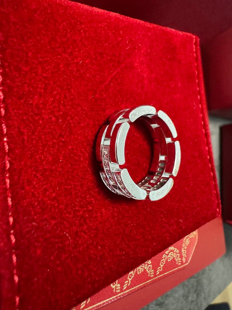 マイヨン パンテール リング 3連 セミパヴェ