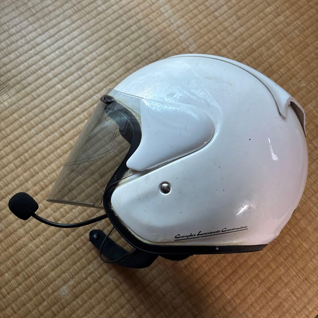 Arai ヘルメット7 ホワイト マイク付き