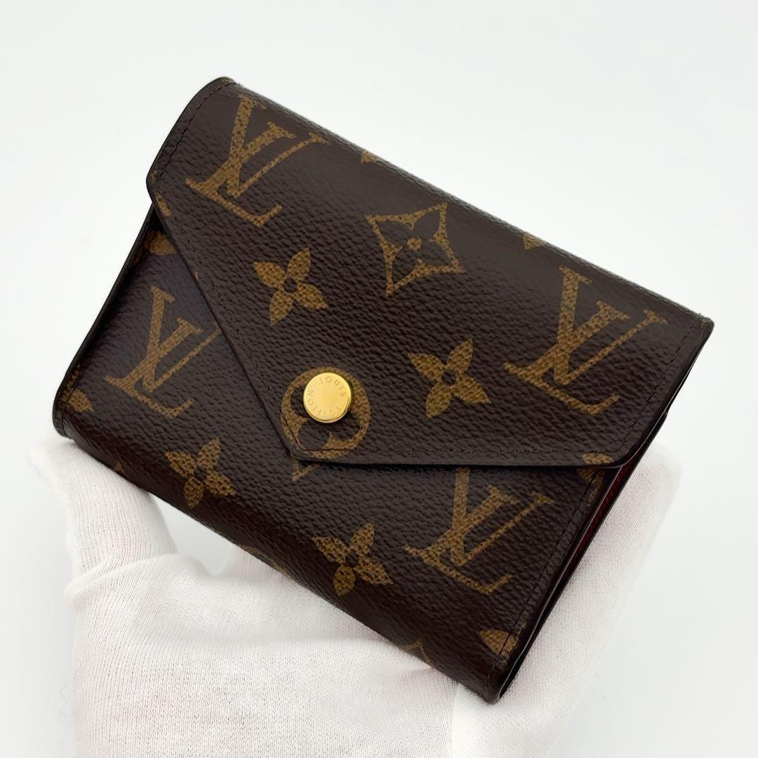 箱袋付き★ルイヴィトン モノグラム ヴィクトリーヌ フューシャ 三つ折り財布