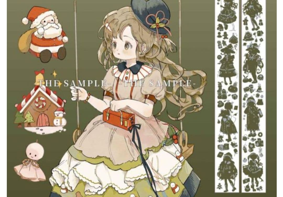 J476＃Still Nacht(PET)刺猬家切り売り海外人物マステ女の子