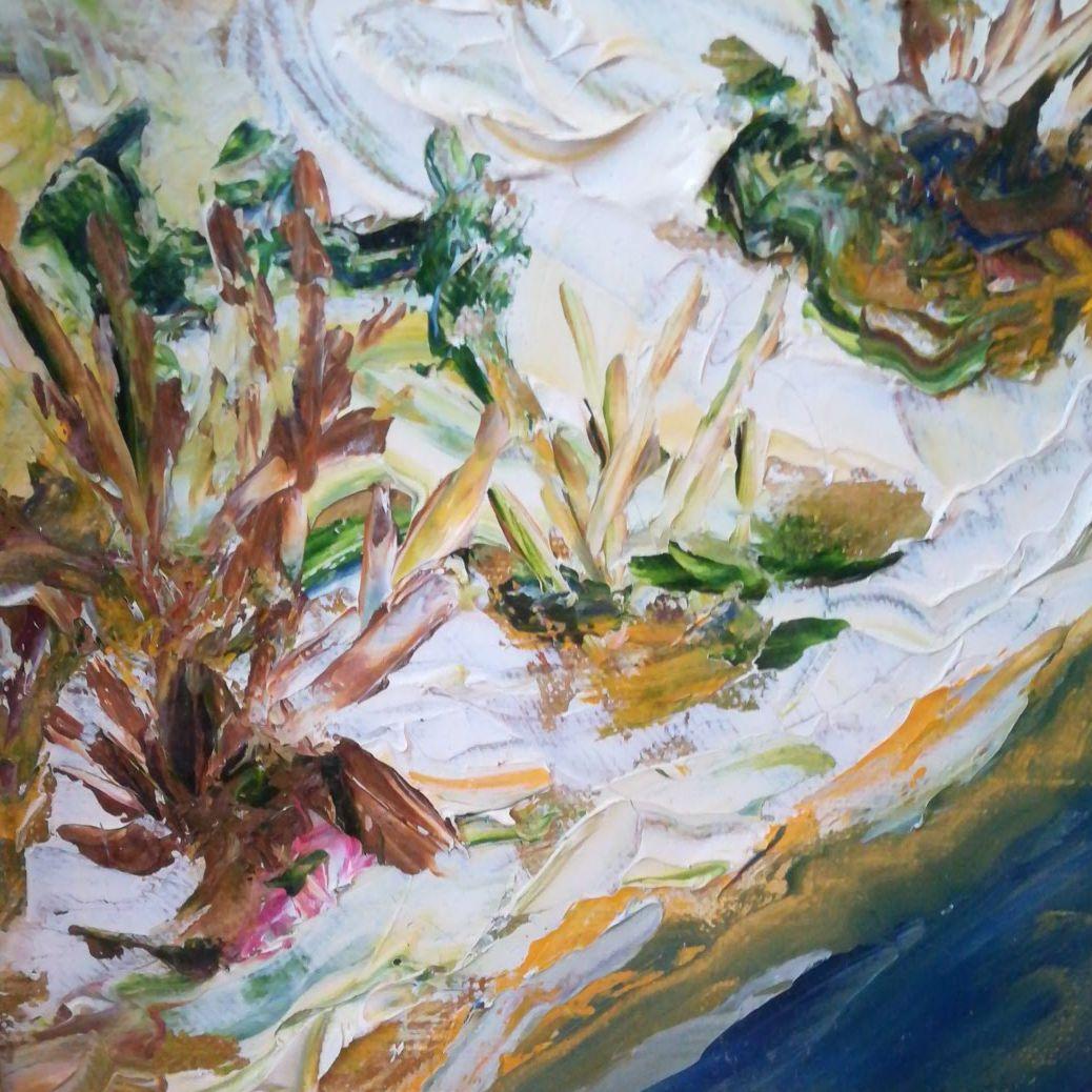 額装　額絵　風景画　サインあり