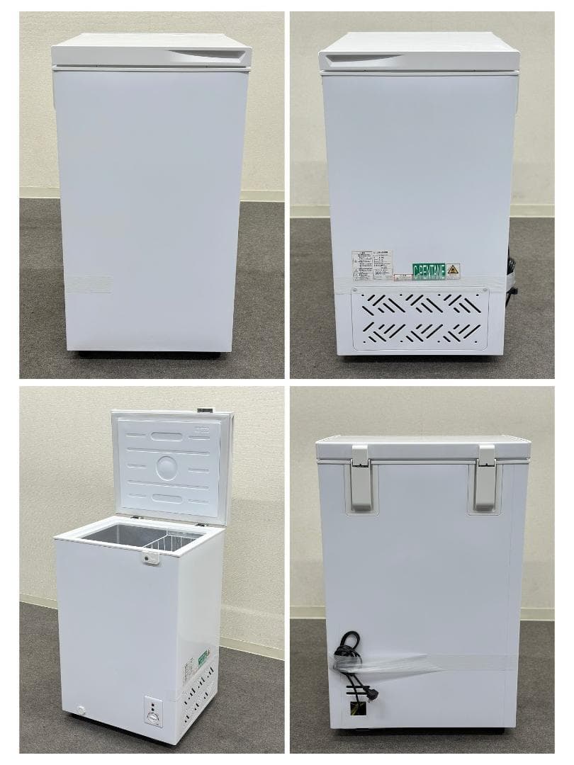 マクスゼン 上開き冷凍庫 99L JF100ML01WH ストッカー