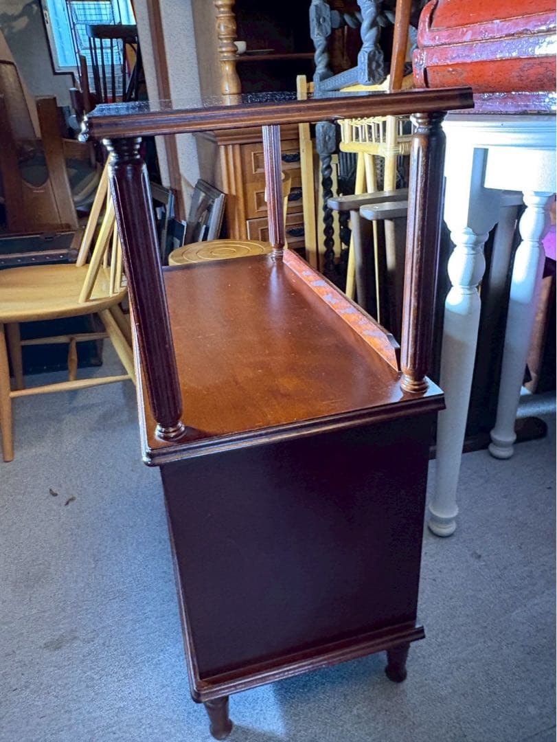 AYANO CRAFT 電話台 昭和レトロ 木製キャビネット　当時物　飾り棚