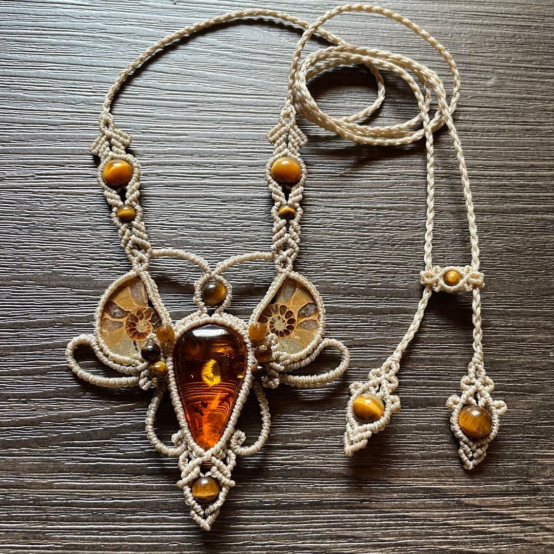 まるぺこ。。 マクラメ編みペンダント4点