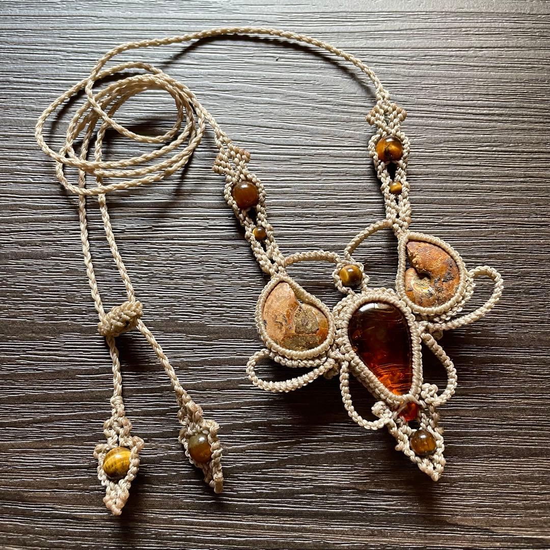 まるぺこ。。 マクラメ編みペンダント4点